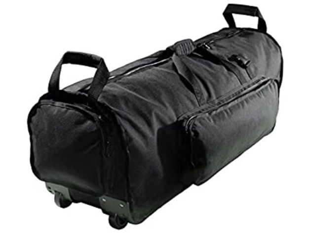 Kaces KPHD46W 46" Rolling Hardware Reinforced Polyester Bag with Wheels - Black