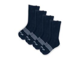 Women's Crew Sock Bundle - Black 4 Pack by Society Socks