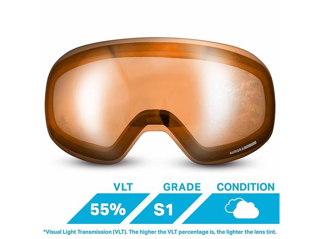 WildHorn Outfitters Roca Replacement Frameless Snow Goggle Lens - Adult, Amber (New)