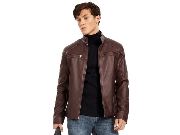 inc faux leather jacket