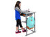 Offex 42"H Student Manual Adjustable Desk, Light/Medium Grey