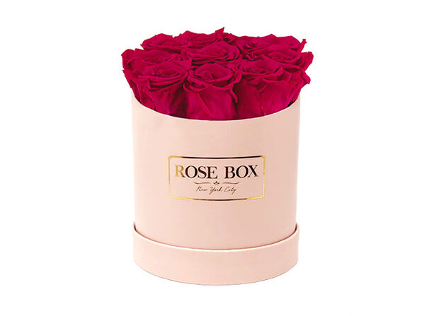 Small Pink Boxes with Ruby Pink Roses - Product Image