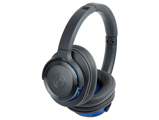 Audio-Technica ATH-WS660BT Solid Bass Wireless Over-Ear Headphones (Refurbished)