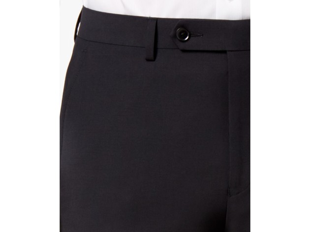 Bar III Men's Skinny Fit Stretch Wrinkle-Resistant Suit Pants Black Size 34x34
