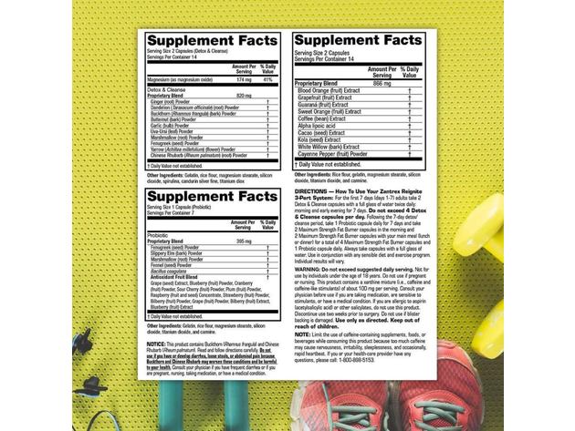 Zantrex Reignite Works with Any Diet Program to Power Through Your Weight Loss Plateau with Three Pronged Approach, 63 Count