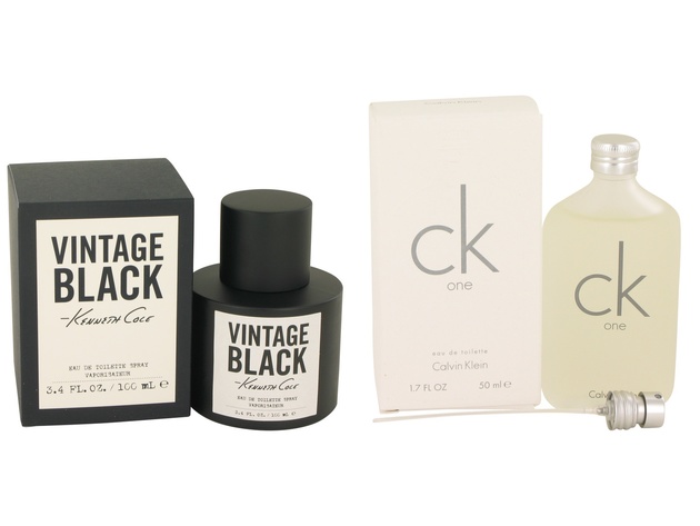 Gift set  Kenneth Cole Vintage Black by Kenneth Cole EDT Spray 3.4 oz And  CK ONE EDT Pour/Spray (Unisex) 1.7 oz