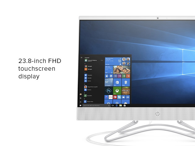 HP 24" All-in-One Touchscreen Desktop AMD Ryzen 3 1TB - Silver (Certified Refurbished)