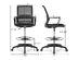 Costway Drafting Chair Tall Office Chair Adjustable Height w/Footrest - Black