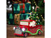 Costway Pre-lit Vintage Tabletop Ceramic Tree and Truck Battery Powered Christmas Decor - Red/Green