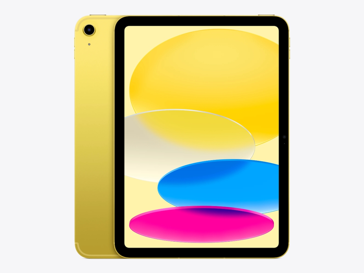 Apple iPad (2022) 10th Gen 64GB Wi-Fi & Cellular Yellow (Refurbished)