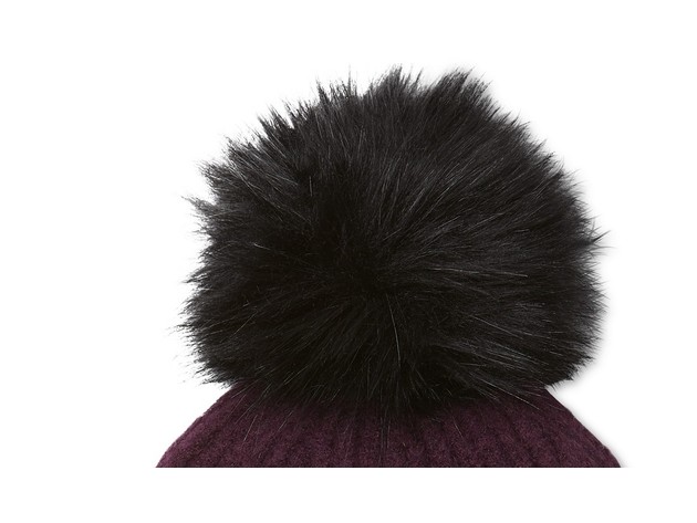 Winter Blur Pom Pom Beanie Purple 
