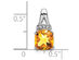 1.25 Carat (ctw) Drop Citrine Pendant Necklace in 14K White Gold with Chain