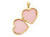 14K Yellow Gold Heart Locket Pendant Necklace with Chain