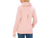 Pink Solid Long Sleeve Cowl Neck Pullover with Back Pleat