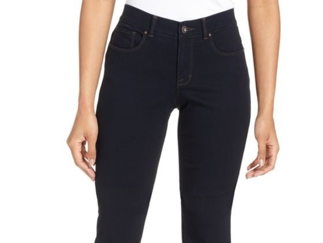 Style & Co. Women's Petite Tummy-Control Modern Bootcut Jeans Noir Wash Black Size 14