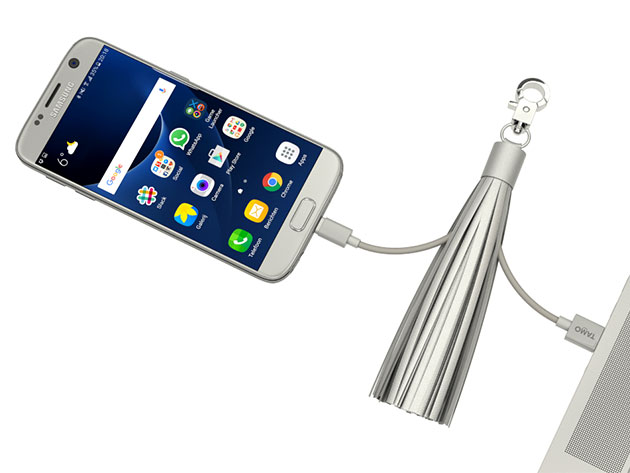 Tamo Tassel Charging Cable (Micro-USB/Silver)