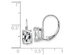 7x5mm Emerald Cut Synthetic Cubic Zirconia (CZ) (CZ) Leverback Earrings in in 14K White Gold