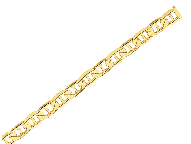 Concave Anchor 6.25mm Chain Necklace 18 Inches in 14K Yellow Gold