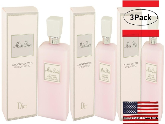 3 Pack Miss Dior (Miss Dior Cherie) by Christian Dior Body Milk 6.8 oz for Women
