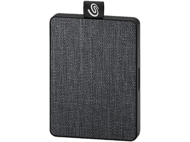 Seagate One Touch SSD 500GB USB 3.0 External / Portable Solid State Drive for PC Laptop and Mac - Black [STJE500400]