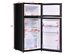 Costway 2 Doors 3.4 cu ft. Unit Stainless Steel Compact Mini Refrigerator Freezer Cooler - Black