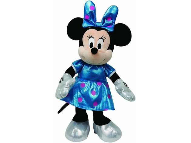 Minnie Mouse TY Sparkle Beanie Buddy 13" Plush Toy Doll - Blue