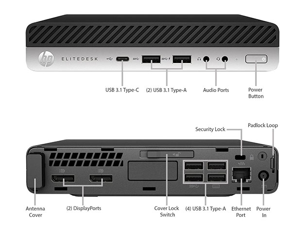 HP EliteDesk 800 G3 Mini Desktop | i7-6700T 2.8GHz | 16GB RAM | 512GB SSD | Windows 10 Pro (Refurbished)