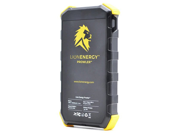 Lion Prowler Wireless Charging Portable Power Bank - Black (Renewed)