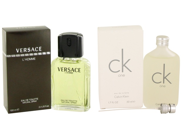 Gift set  VERSACE L'HOMME by Versace EDT Spray 3.4 oz And  CK ONE EDT Pour/Spray (Unisex) 1.7 oz