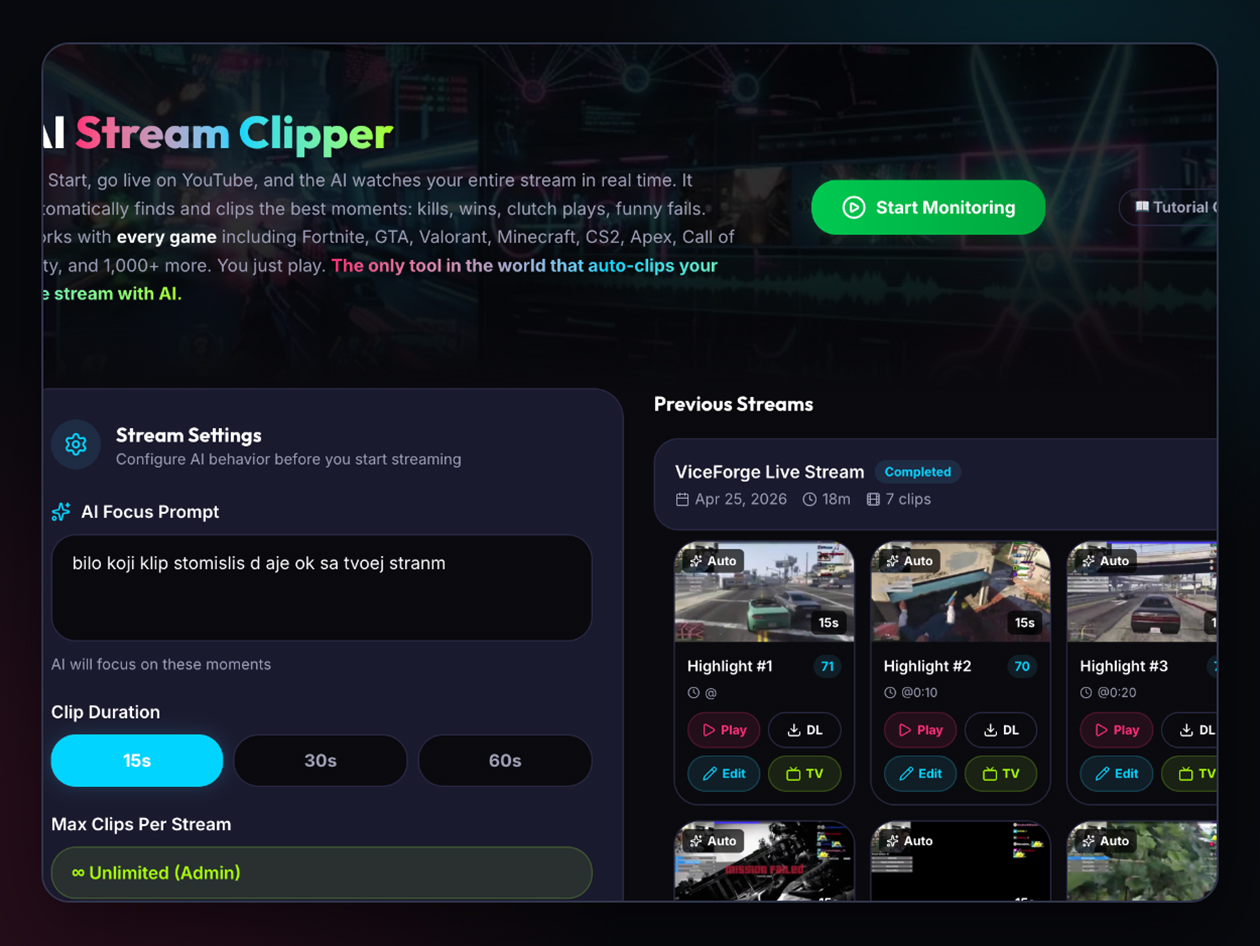 ViceForge Creator Elite Plan: Lifetime Subscription