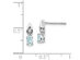 14K White Gold Aquamarine Earrings 2/5 carat (ctw)