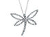 Accent Diamond Dragonfly Pendant Necklace in 14K White Gold with Chain