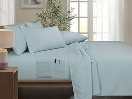 Bamboo Smart Pocket Sheets (Aqua/Twin/4-Piece)