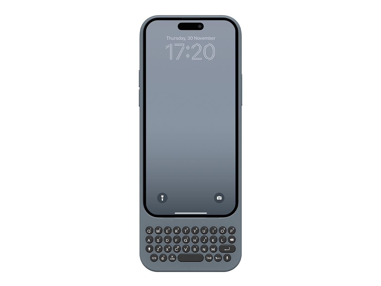Clicks Keyboard Phone Case for (London Sky/iPhone 15 Pro Max)