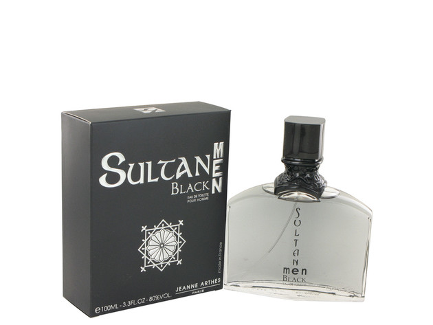 3 Pack Sultan Black by Jeanne Arthes Eau De Toilette Spray 3.3 oz for Men