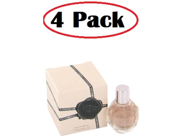 4 Pack of Flowerbomb by Viktor & Rolf Mini EDP .24 oz