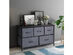 Costway 5 Drawer Dresser Storage Unit Side Table Display Organizer Dorm Room Fabric Grey - Dark Coffee