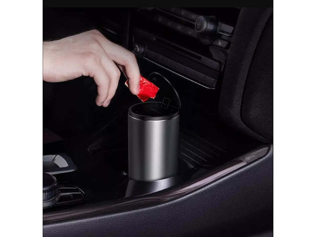 Car Cup Holder Garbage Can + 2 Rolls Garbage Bags (Red)