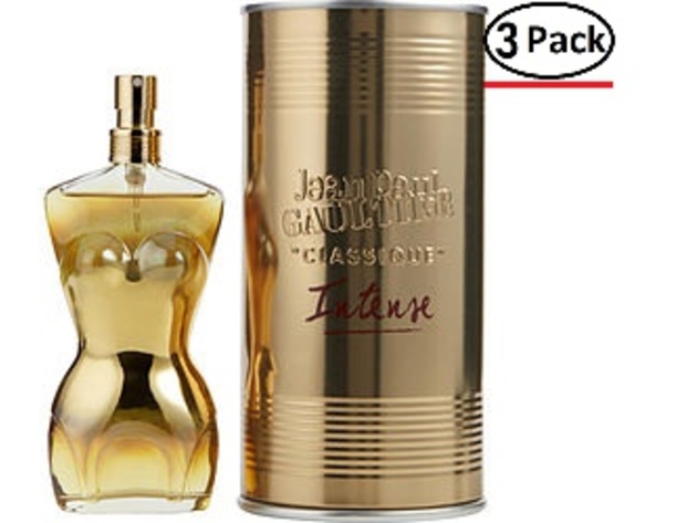 JEAN PAUL GAULTIER INTENSE by Jean Paul Gaultier EAU DE PARFUM SPRAY 3.3 OZ for WOMEN ---(Package Of 3)