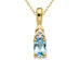 3/5 Carat (ctw) Blue Topaz Pendant Necklace in 14K Yellow Gold with Chain