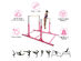 Costway Kids Gymnastics Parallel Bars Double Horizontal Bars Adjustable Width Height - Pink