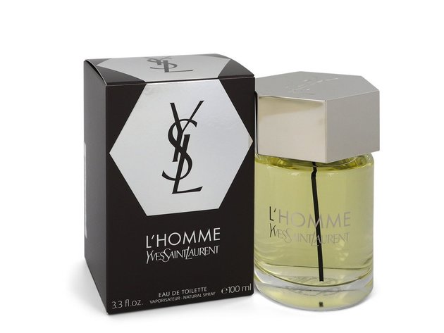 3 Pack L'homme by Yves Saint Laurent Eau De Toilette Spray 3.4 oz for Men