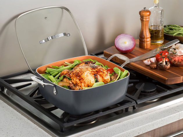 Gotham Steel 11" Square All-In-One 4-Piece Pan Set