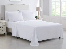 Kathy Ireland 6-Piece Brushed Microfiber Sheet Set (White/Queen)