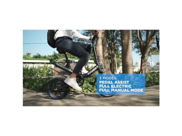 Voyager Electric Bike Radius Pro Foldable UL-Certified, BIKE-4050RP-BLK, Blue (Certified Refurbished)
