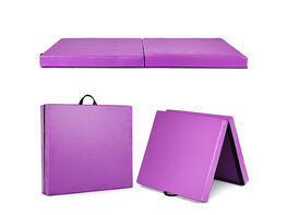 6'x2' x 1.6"Gymnastics Yoga Mat Thick Two Folding Panel Purple Portable - Purple