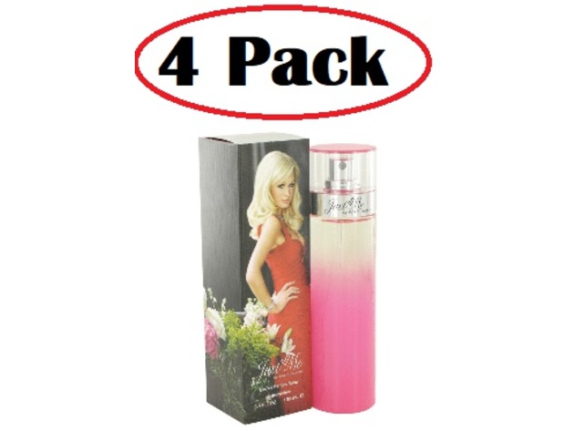 4 Pack of Just Me Paris Hilton by Paris Hilton Eau De Parfum Spray 3.3 oz