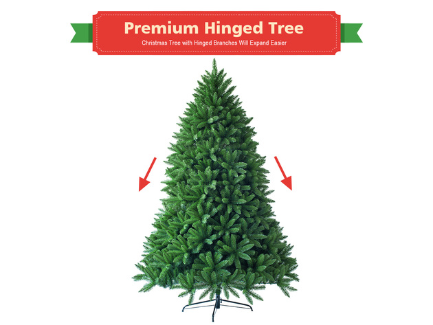 6 Foot Premium Hinged Artificial Christmas Fir Tree w/ 1250 Branch Tips