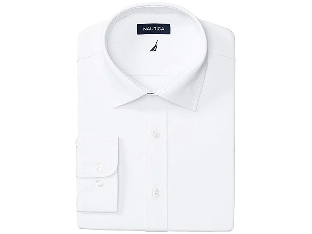 Nautica Men's Classic-Fit Comfort Stretch Dress Shirt White Size 16.5x32-33 | StackSocial Nautica Men's Classic-Fit Comfort Stretch Dress Shirt White Size 16.5x32-33 | StackSocial