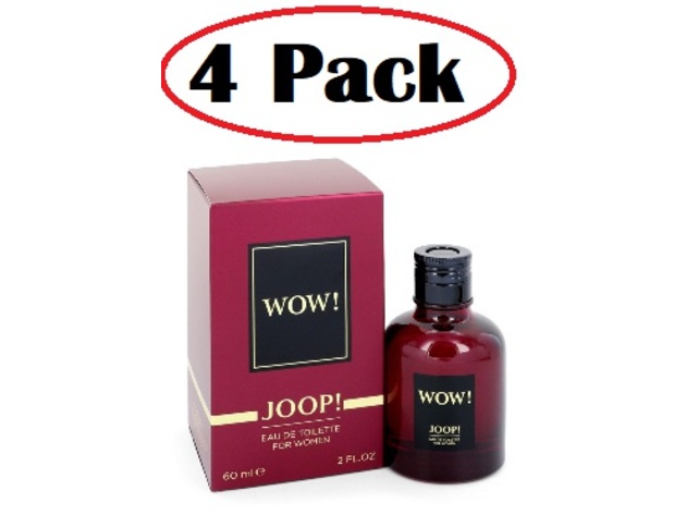 4 Pack of Joop Wow by Joop! Eau De Toilette Spray (2019) 2 oz
